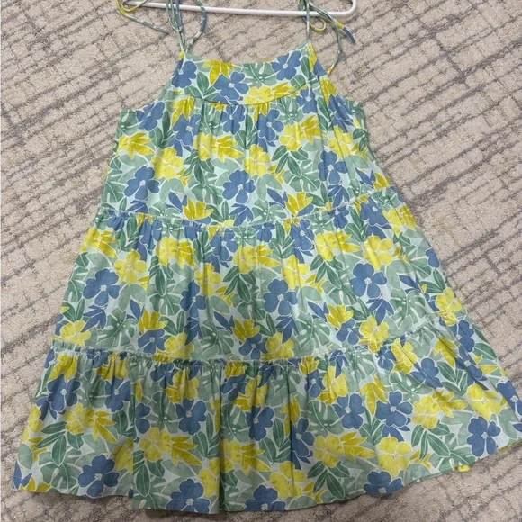 En Creme Floral Dress - Blue and Yellow - Picture 2 of 4